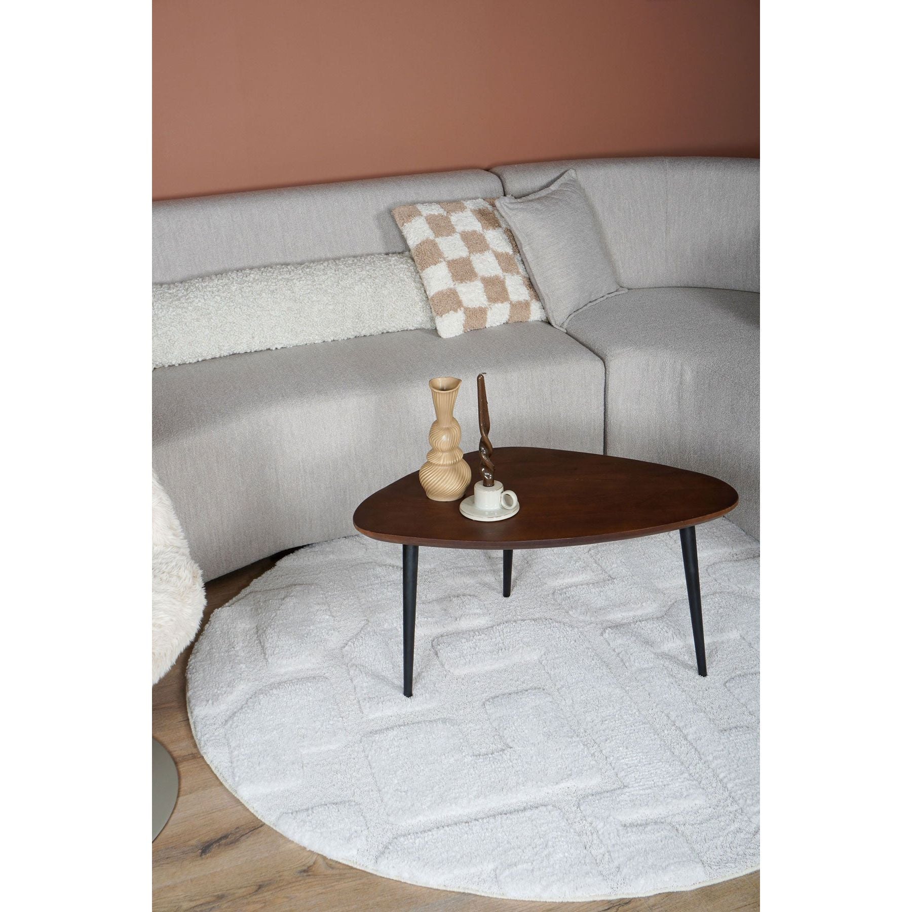 Vloerkleed Liana Creme Rond