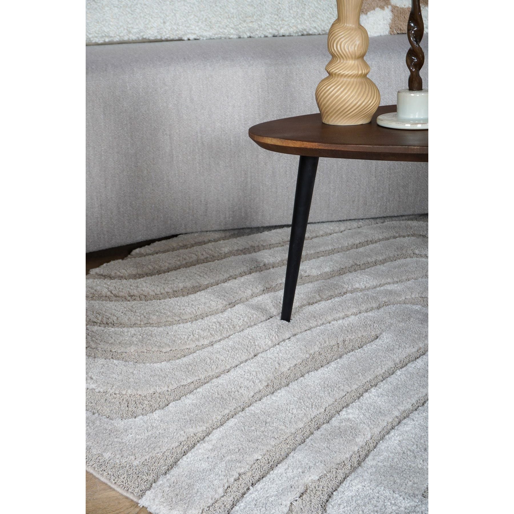 Vloerkleed Lima Beige Rond ø160 cm
