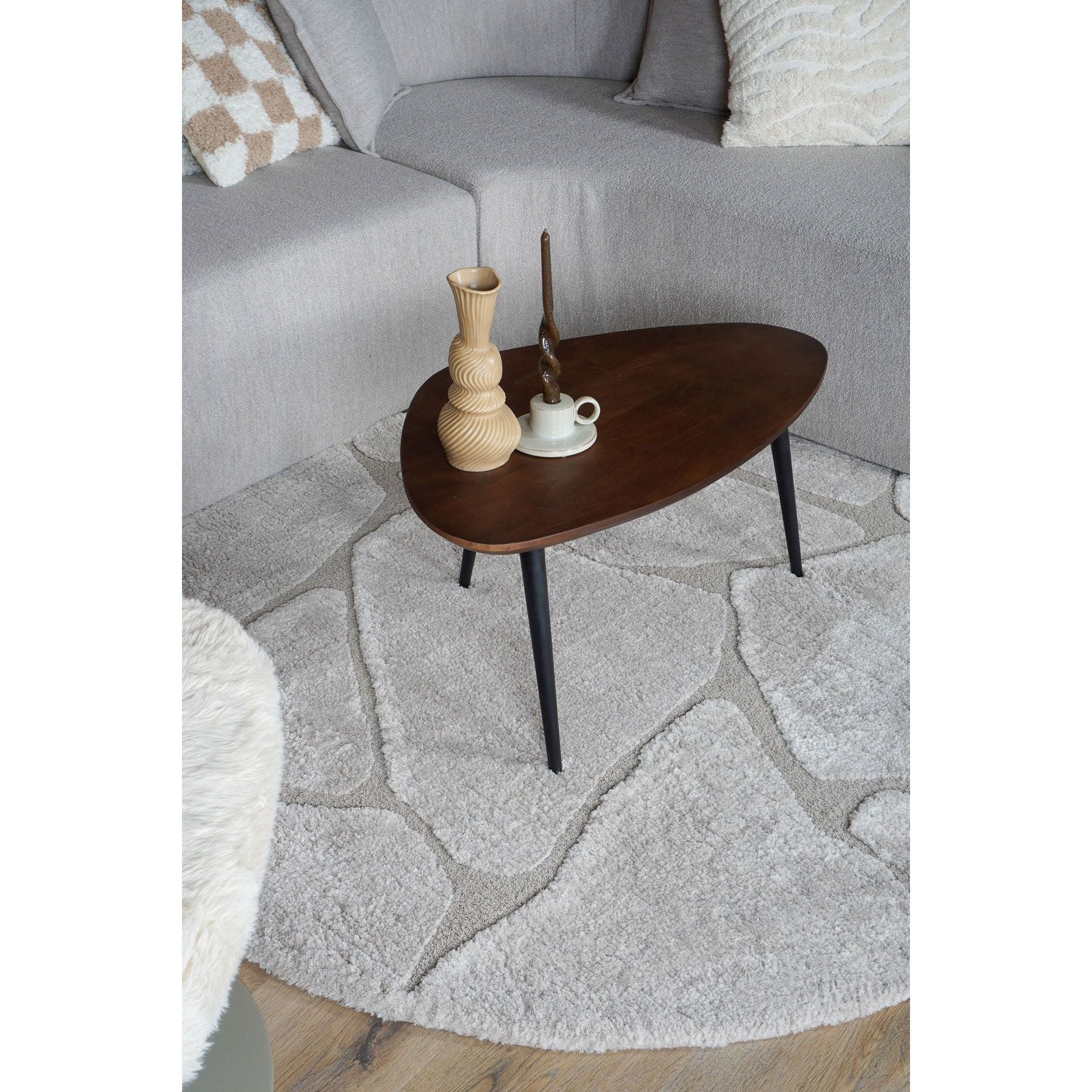 Vloerkleed Macy Beige Rond ø160 cm