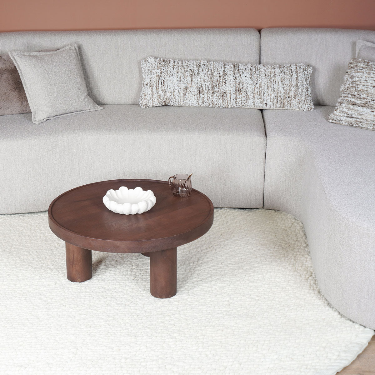 Kussen Mica Naturel/Brown 30 x 100 cm