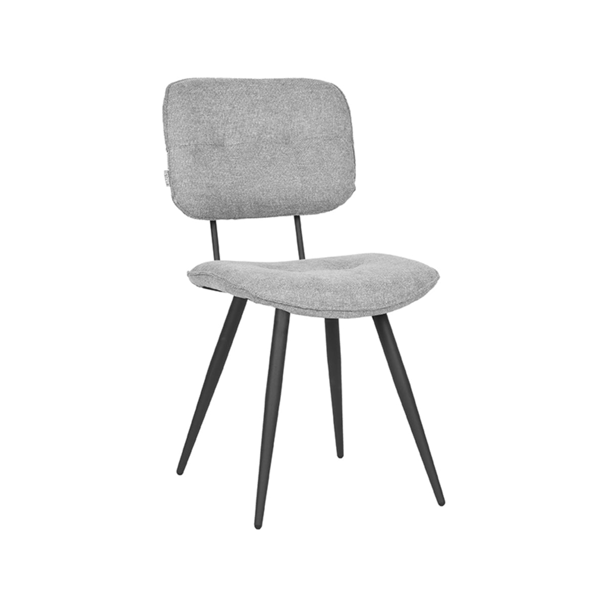 LABEL51 Eetkamerstoel Lux - Zinc - Weave - Zwart Metalen