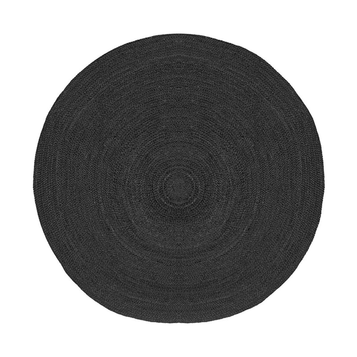 LABEL51 Vloerkleden Jute - Zwart - Raven - 180x180 cm - Rond