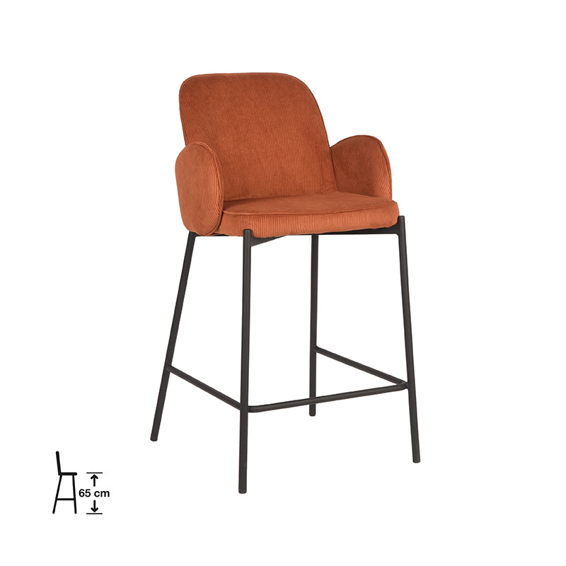 LABEL51 Barkruk Jari - Rust - Ribcord - Laag