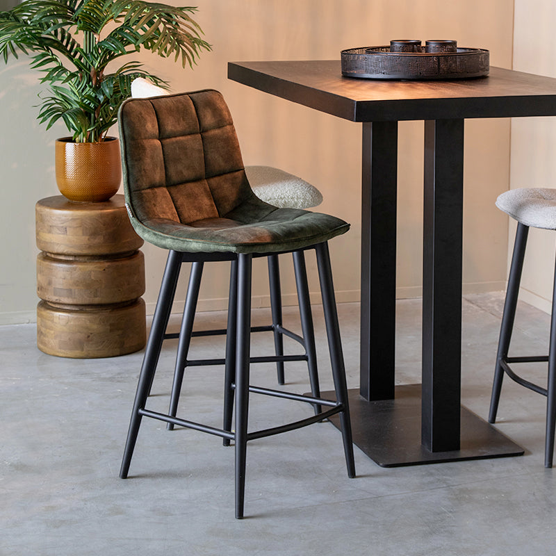 LABEL51 Barkruk Jelt - Hunter - Velours - Laag