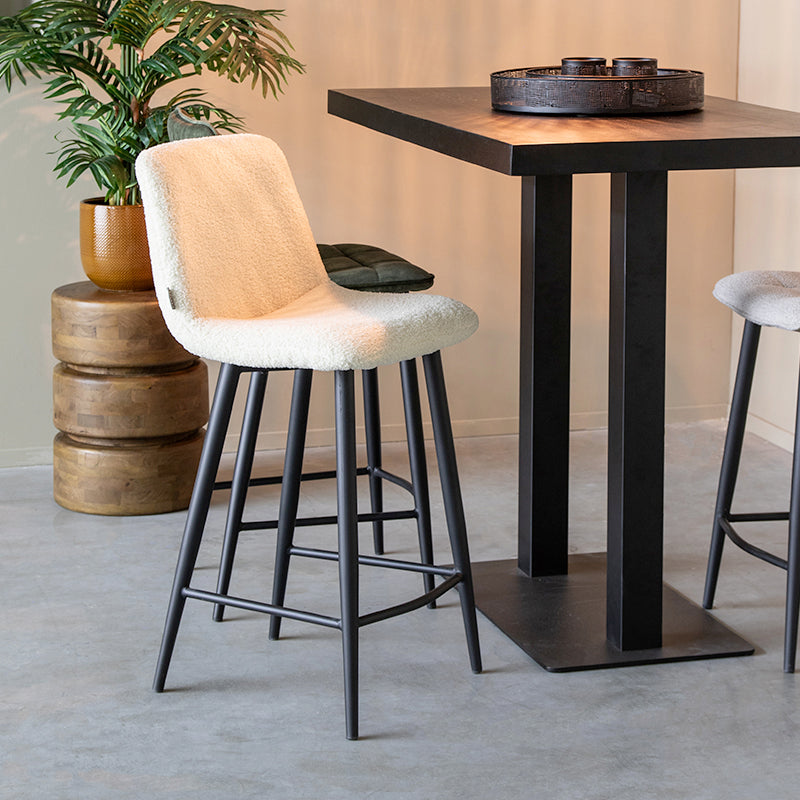 LABEL51 Barkruk Jep - Ivoor - Teddy - Laag