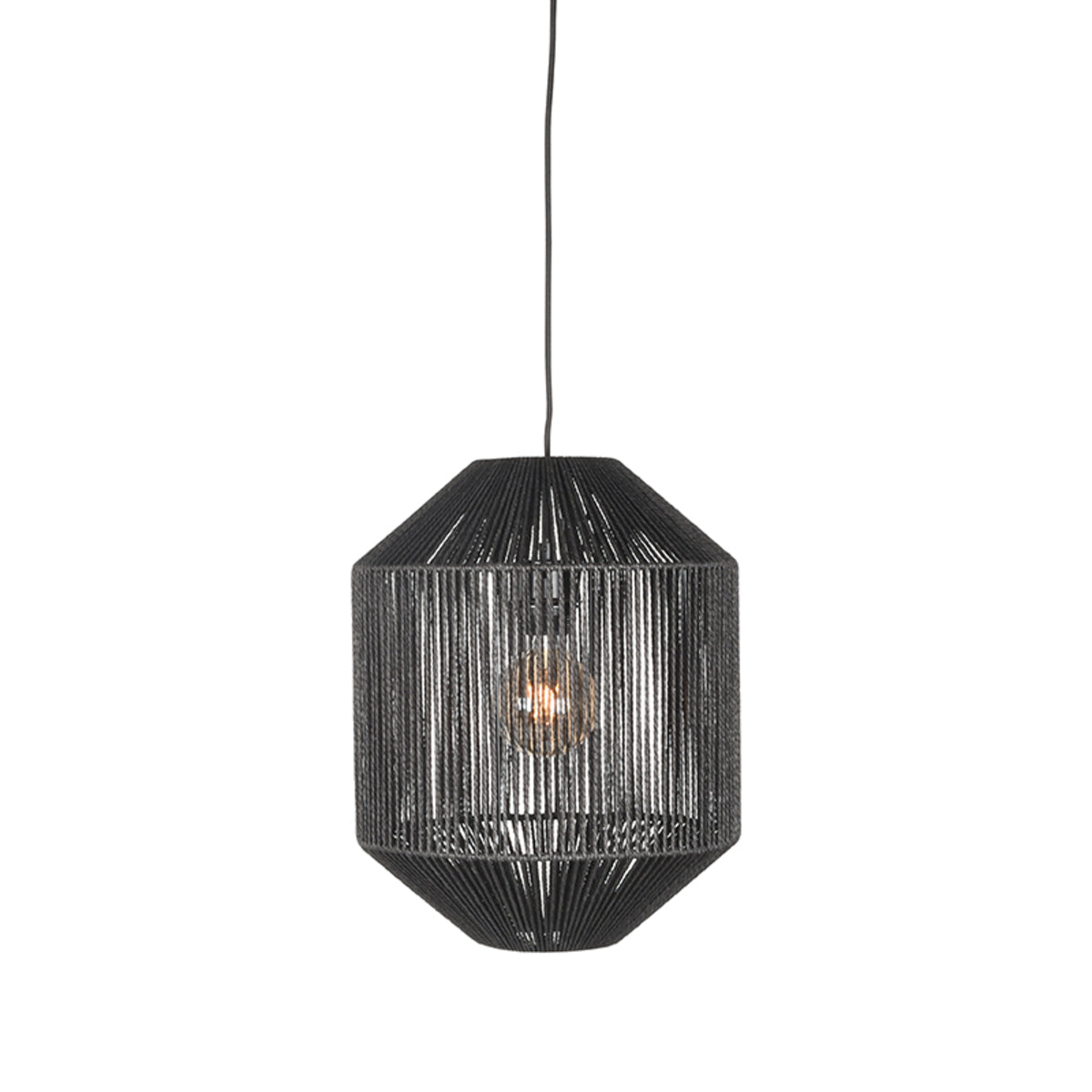 LABEL51 Hanglamp Ibiza - Zwart - Raven - 1-Lichts Cilinder