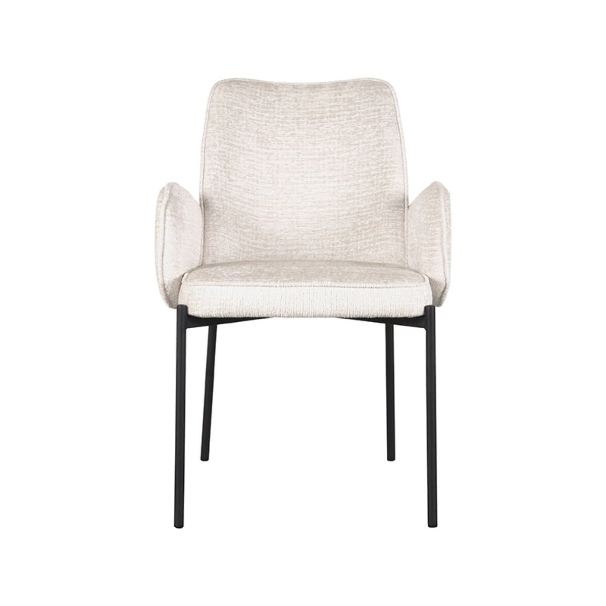 LABEL51 Eetkamerstoel Joni - Creme - Elegance - Zwart