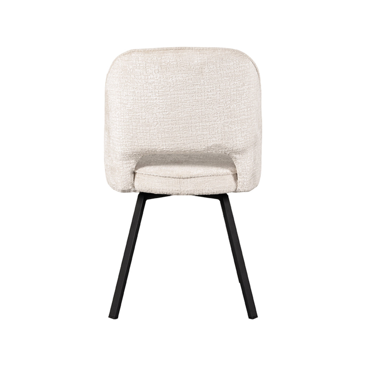 LABEL51 Eetkamerstoel Lewis - Creme - Elegance - Zwart