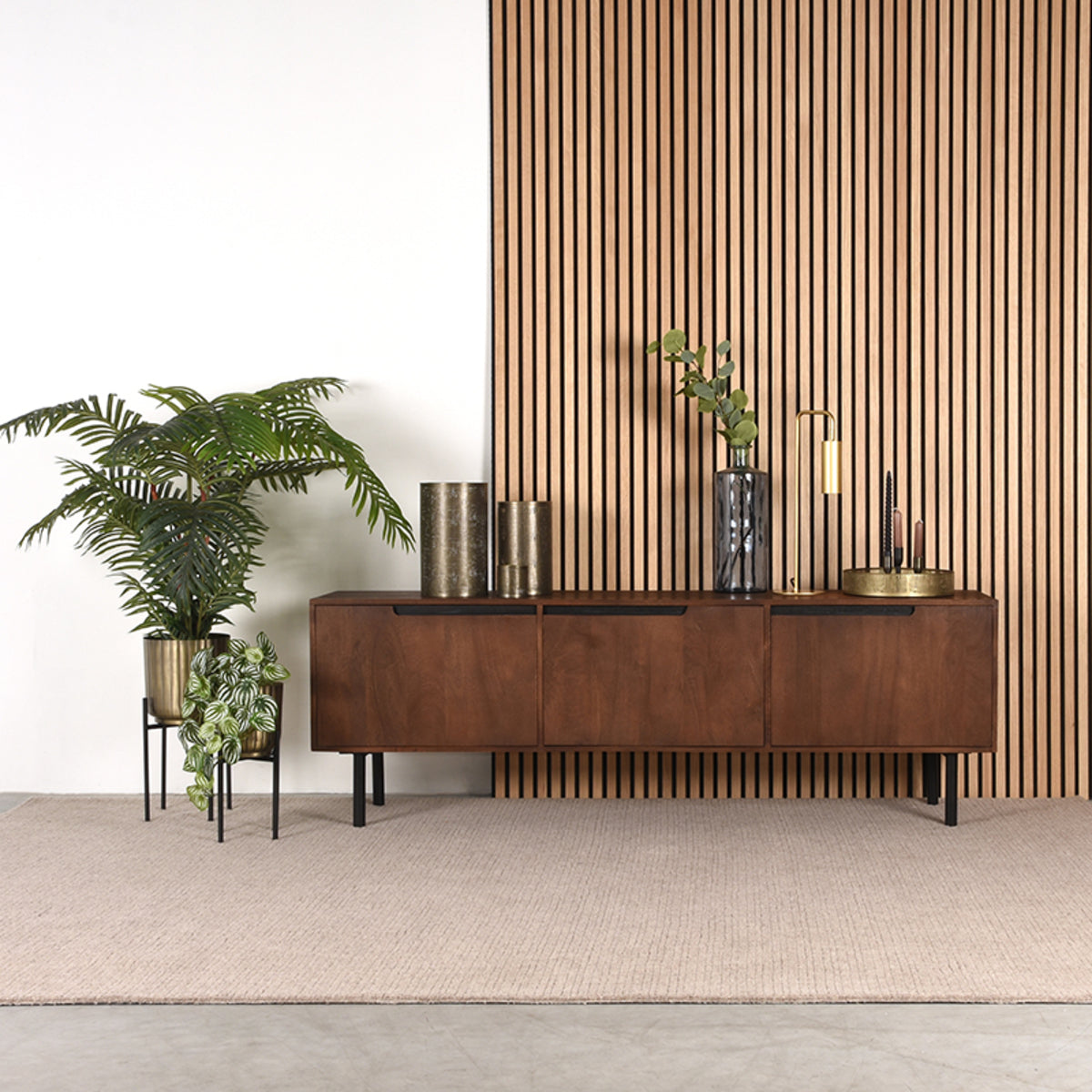 LABEL51 Tv-meubel Rio - Espresso - Mangohout - 180 cm