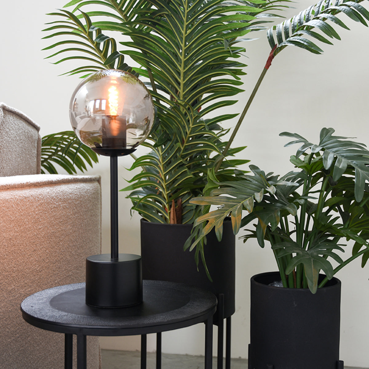 LABEL51 Tafellamp Fumo - Smoke - Glas - 1-Lichts