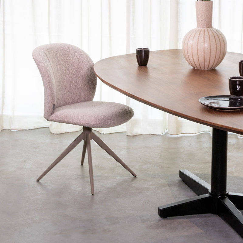 LABEL51 Eetkamerstoel Kimo - Naturel - Boucle - Taupe