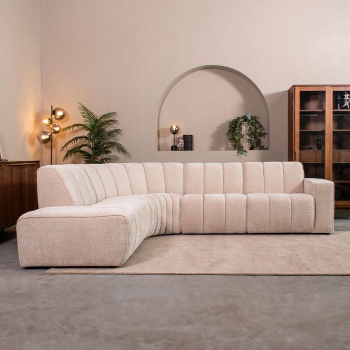 LABEL51 Hoekbank Vitoro - Naturel - Elite - Links Voorstaand