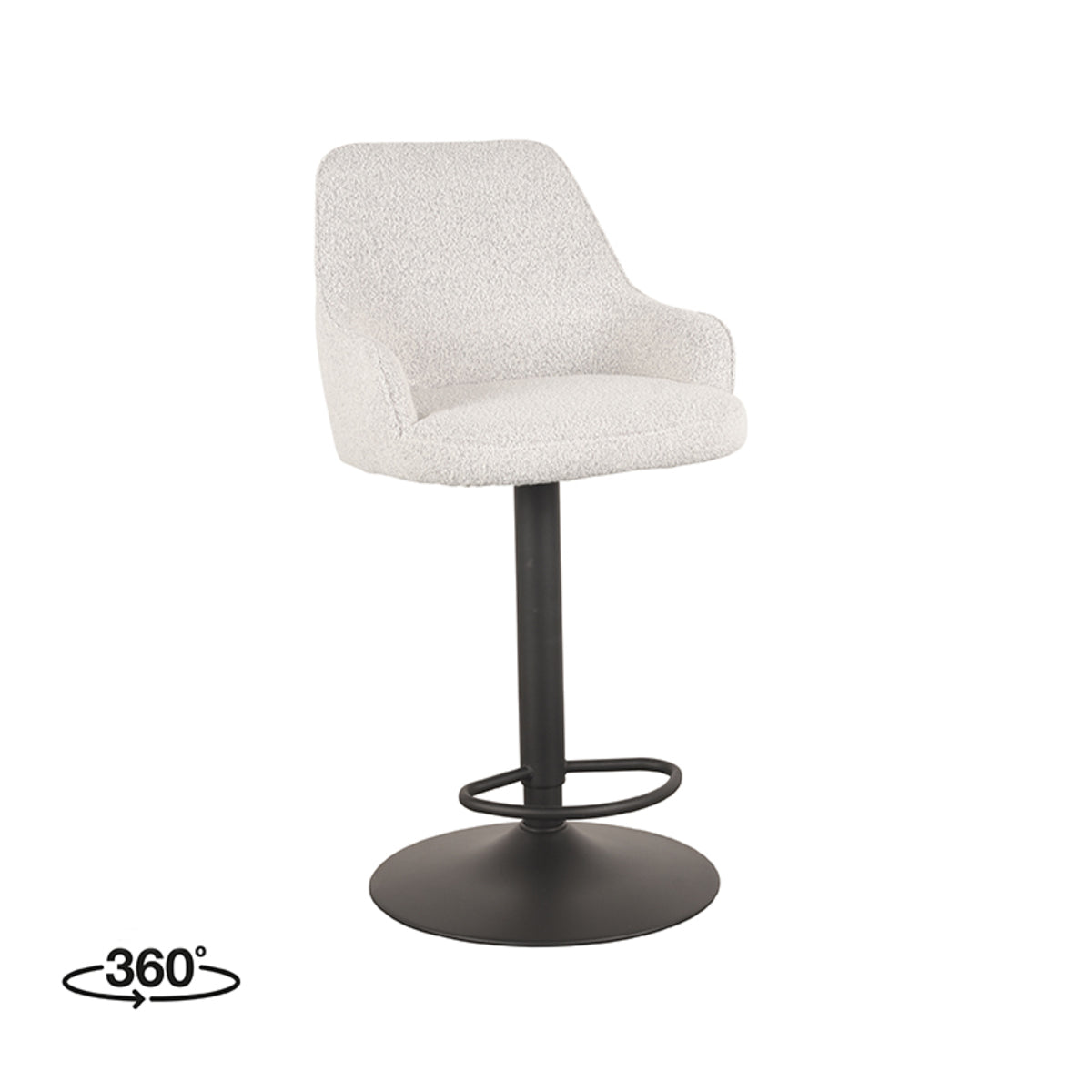 LABEL51 Barkruk Fender - Champagne - Boucle - Gaslift