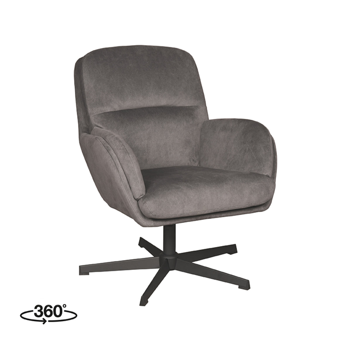 LABEL51 Fauteuil Moss - Antraciet - Cosmo - One Size