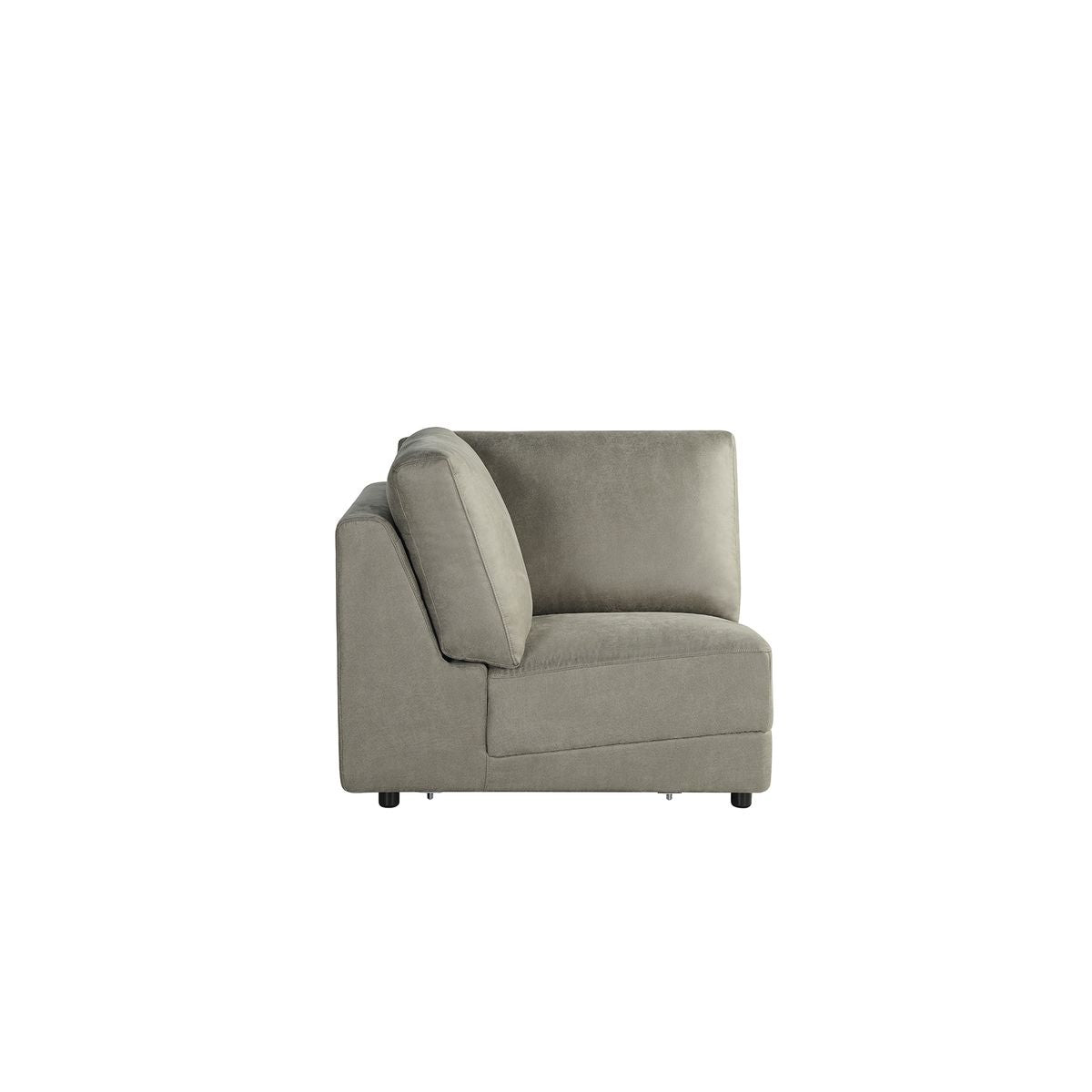 LABEL51 Bank Tivoli - Taupe - Micro Suede - Hoek