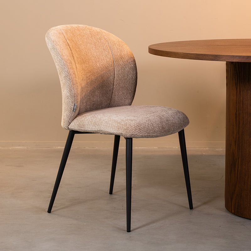 LABEL51 Eetkamerstoel Vino - Clay - Elite - Zwart Metalen