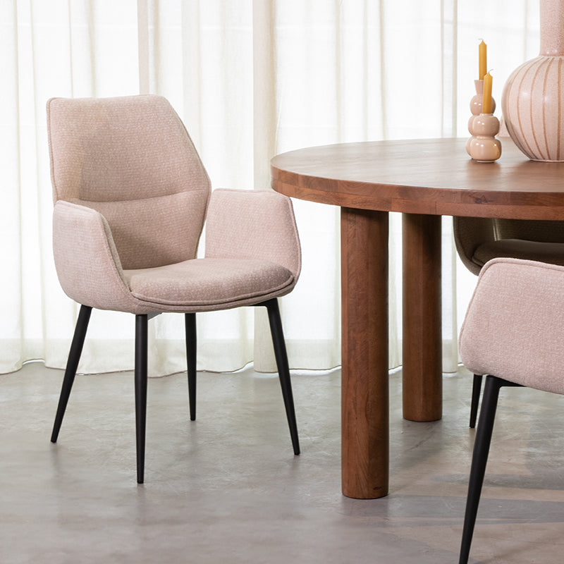 LABEL51 Eetkamerstoel Morris - Naturel - Elite - Zwart