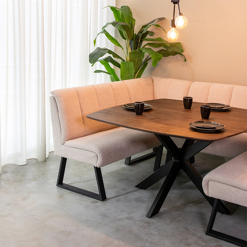 LABEL51 Eetkamertafel Blake - Espresso - Mangohout - 130 cm