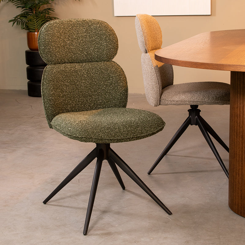 LABEL51 Eetkamerstoel Finn - Forest - Royal Boucle - Zwart