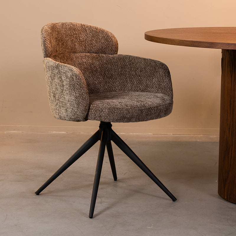 LABEL51 Eetkamerstoel Levi - Hunter - Elite - Zwart Metalen