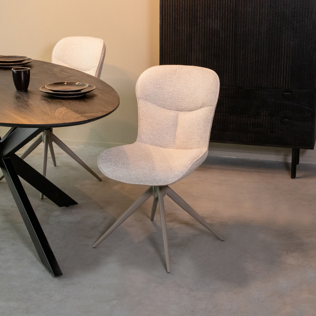 LABEL51 Eetkamerstoel Thorben - Naturel - Canyon - Taupe