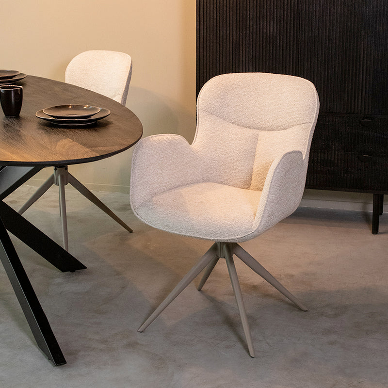 LABEL51 Eetkamerstoel Lasse - Naturel - Canyon - Taupe