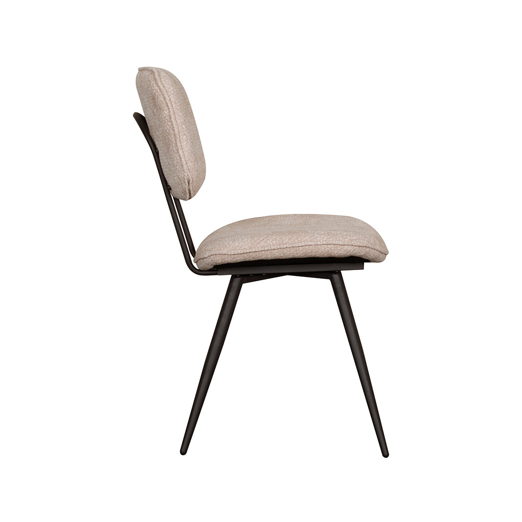 LABEL51 Eetkamerstoel Liva - Clay - Elite - Zwart Metalen