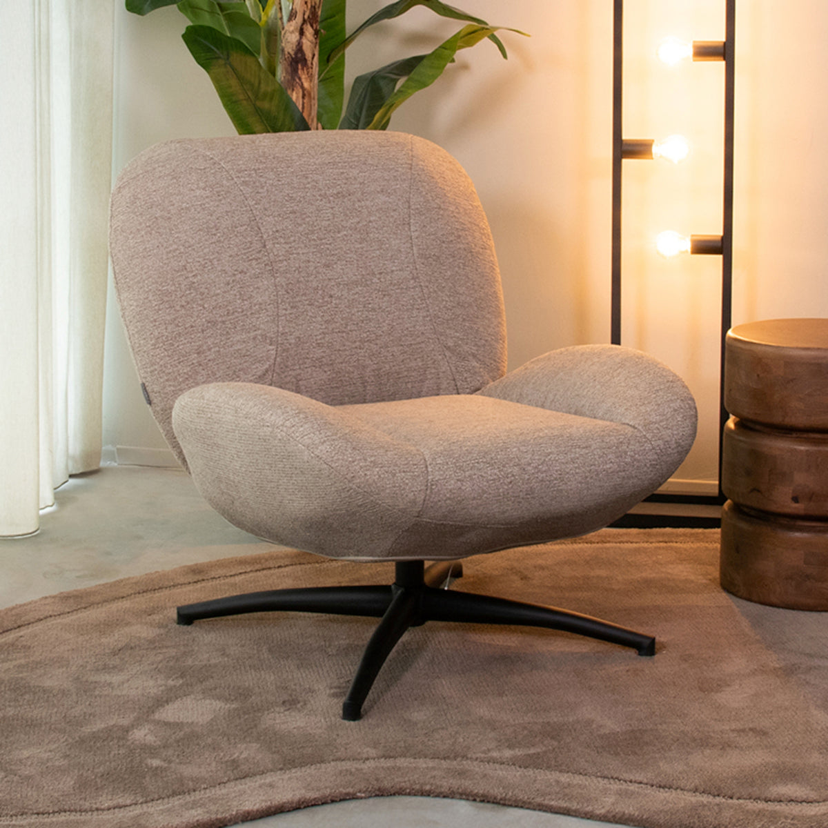 LABEL51 Fauteuil Clayton - Taupe - Canyon - One Size