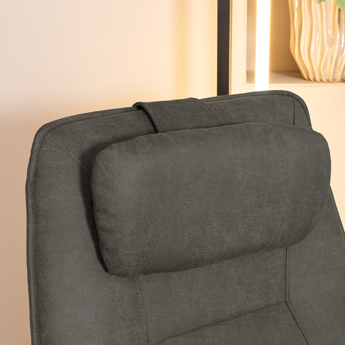 LABEL51 Sierkussen Hoofdkussen - Antraciet - Micro Suede -