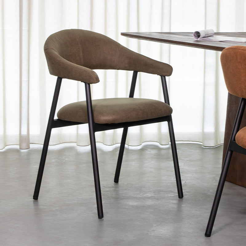 LABEL51 Eetkamerstoel Amaze - Moss - Micro Suede - Zwart