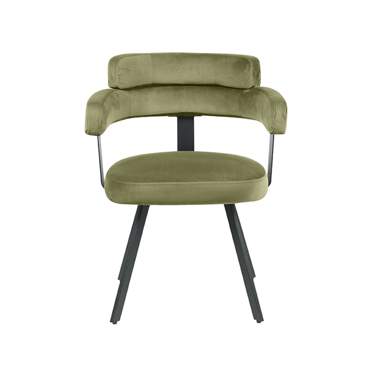 LABEL51 Eetkamerstoel Bardio - Hunter - Fluweel - Zwart