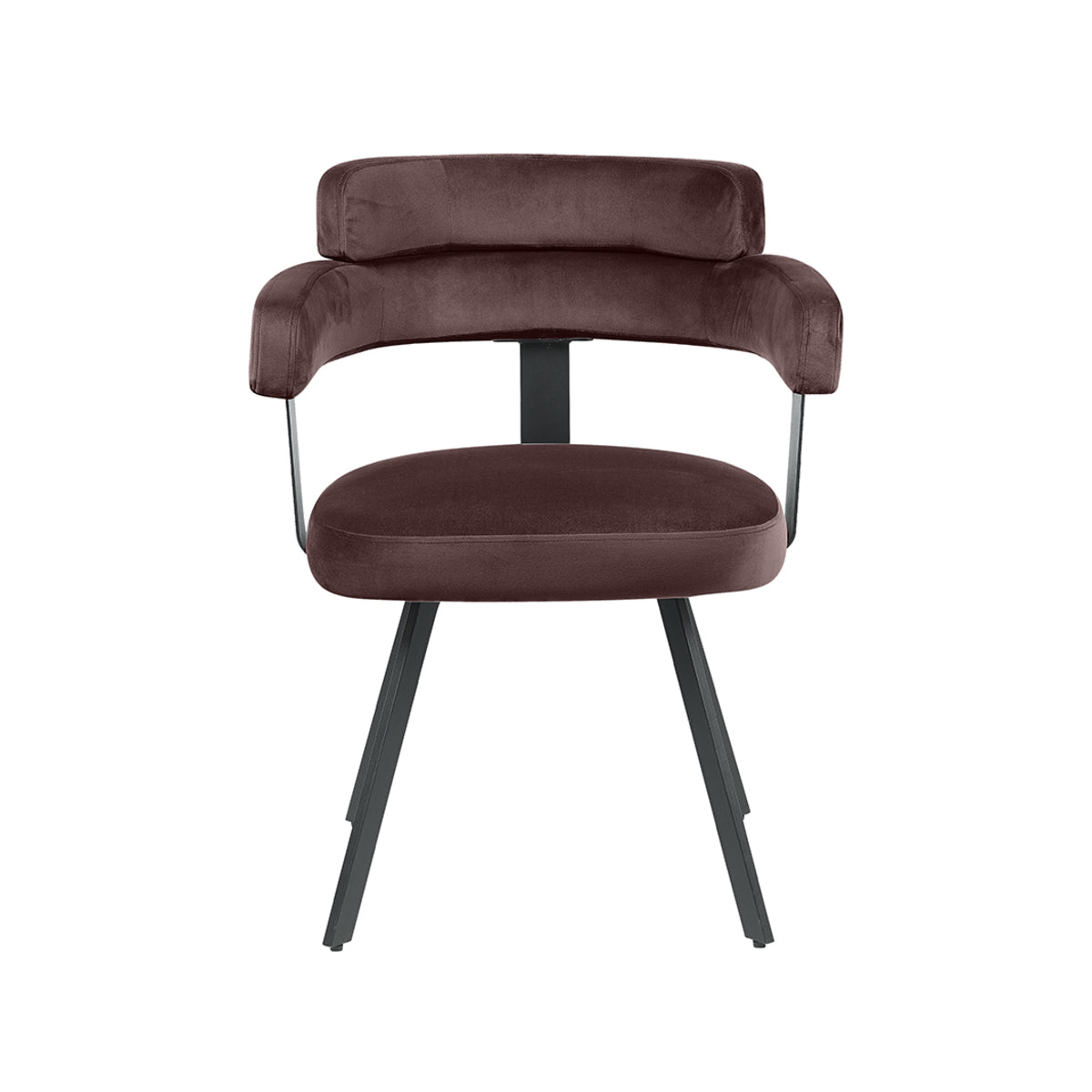 LABEL51 Eetkamerstoel Bardio - Taupe - Fluweel - Zwart