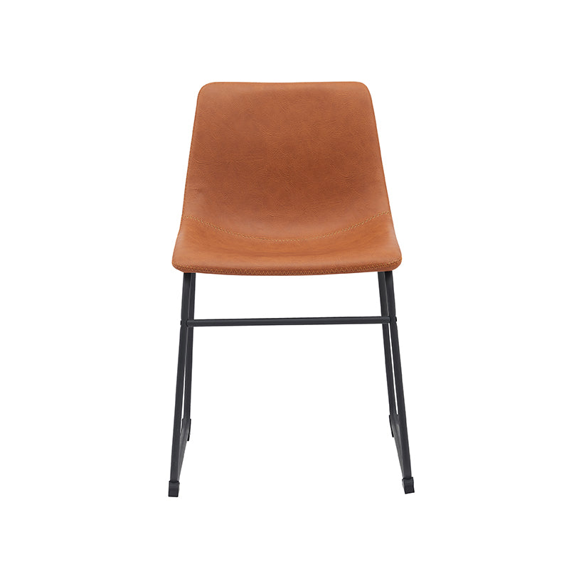 LABEL51 Eetkamerstoel Risto - Cognac - Stof, metaal & hout -