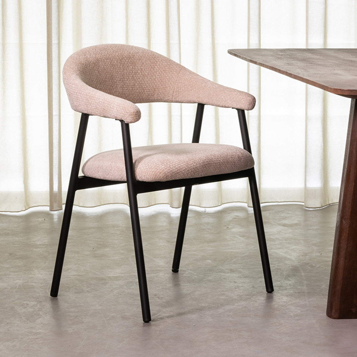 LABEL51 Eetkamerstoel Amaze - Naturel - Elite - Zwart