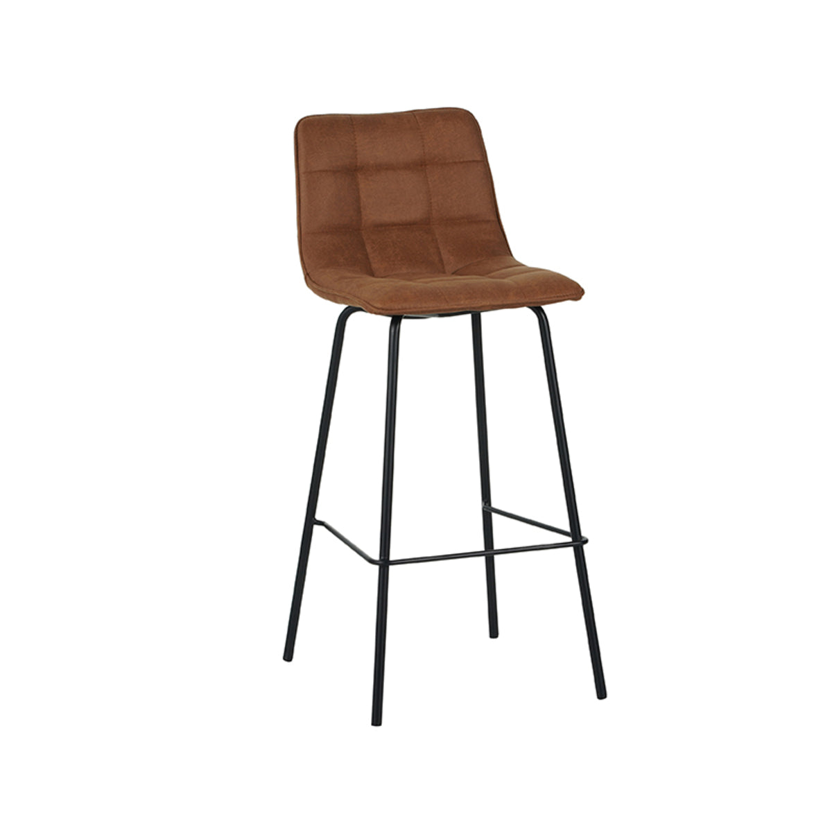 LABEL51 Eetkamerstoel Bistro - Cognac - Micro Suede - Hoog