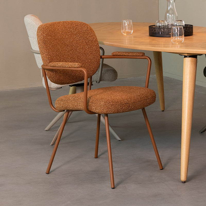 LABEL51 Eetkamerstoel Lausanne - Coral - Royal Boucle -