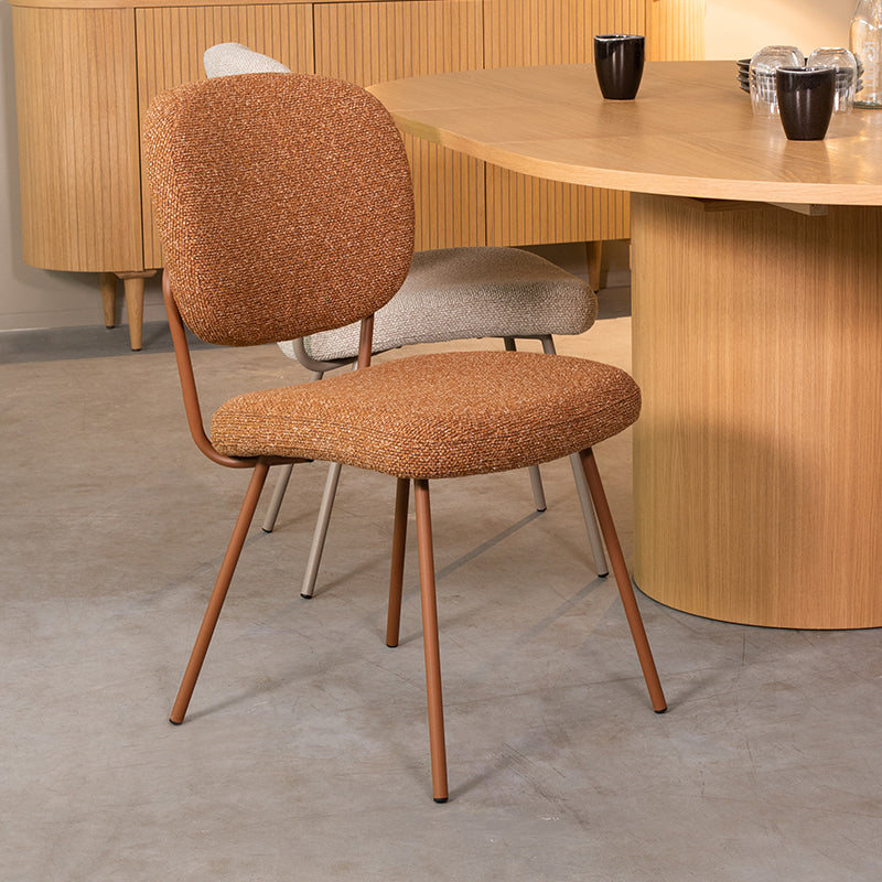 LABEL51 Eetkamerstoel Singapore - Coral - Royal Boucle -