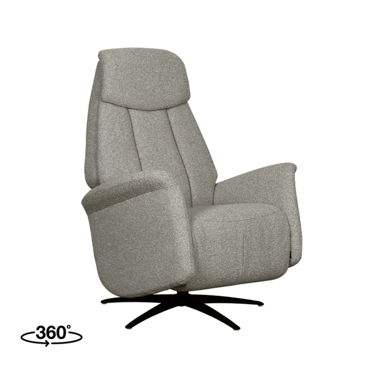 LABEL51 Fauteuil Oslo - Mushroom - Royal Boucle - 1-Motorig