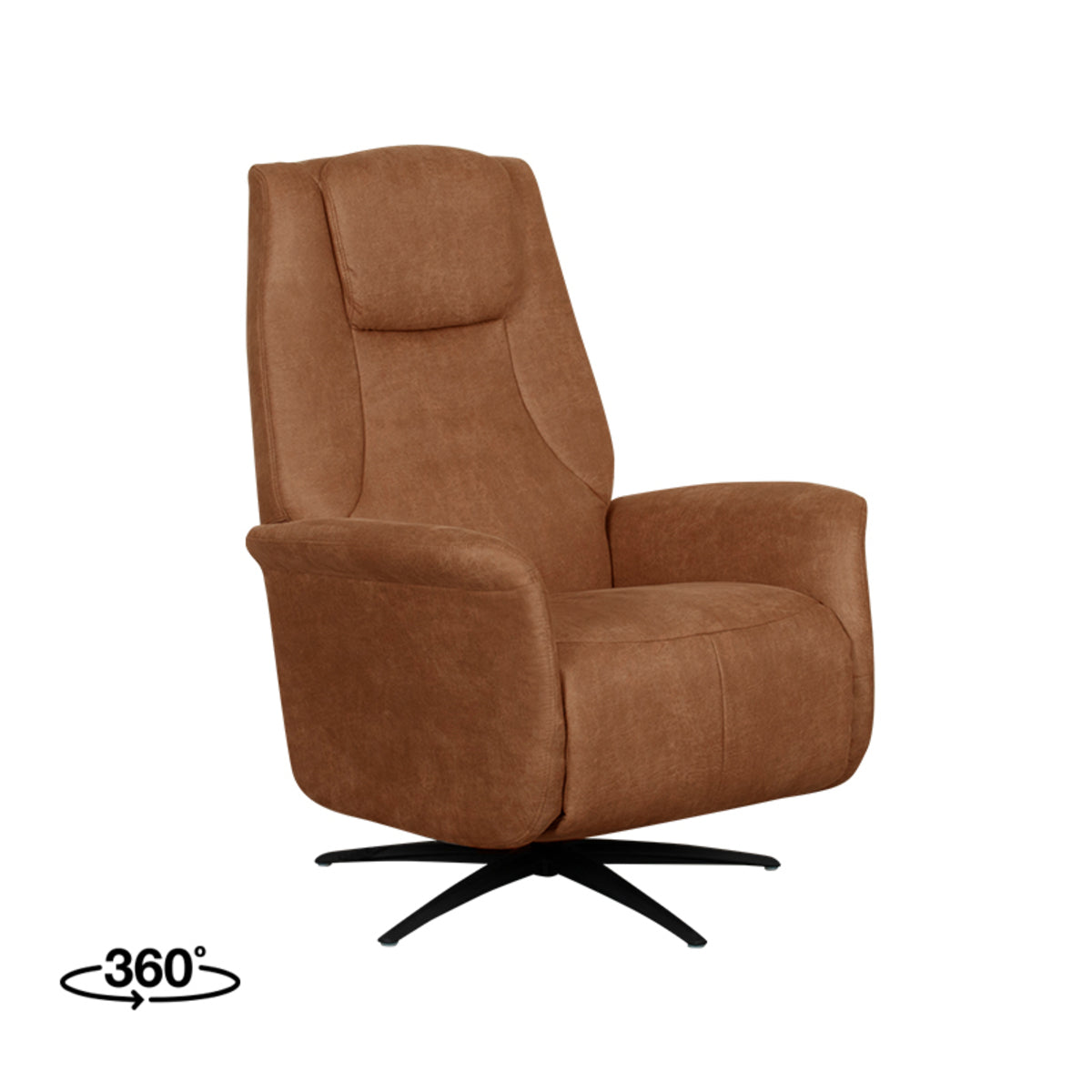 LABEL51 Fauteuil Stockholm - Cognac - Micro Suede -