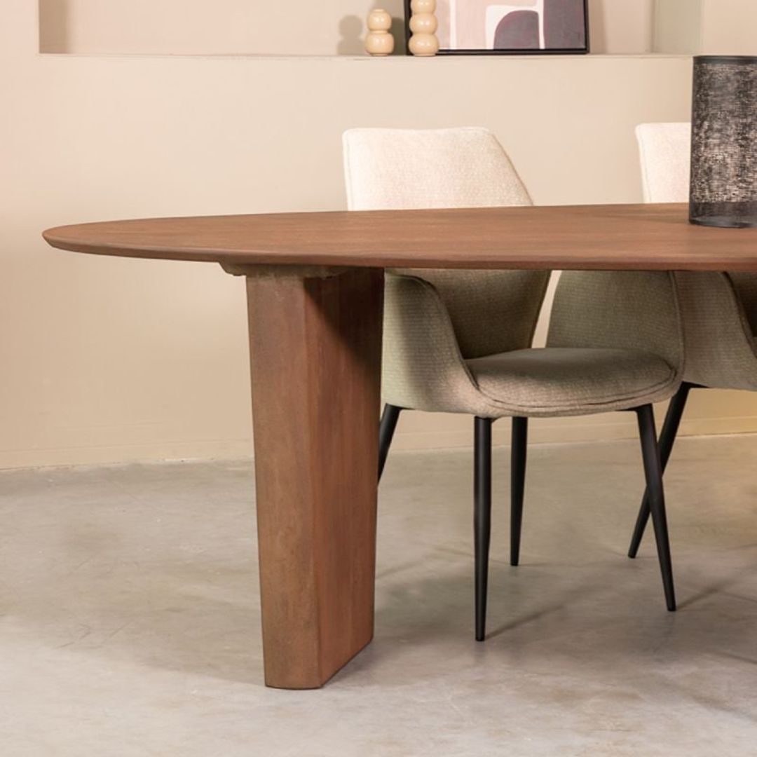 LABEL51 Eetkamertafel Brent - Nature Smooth - Mangohout -