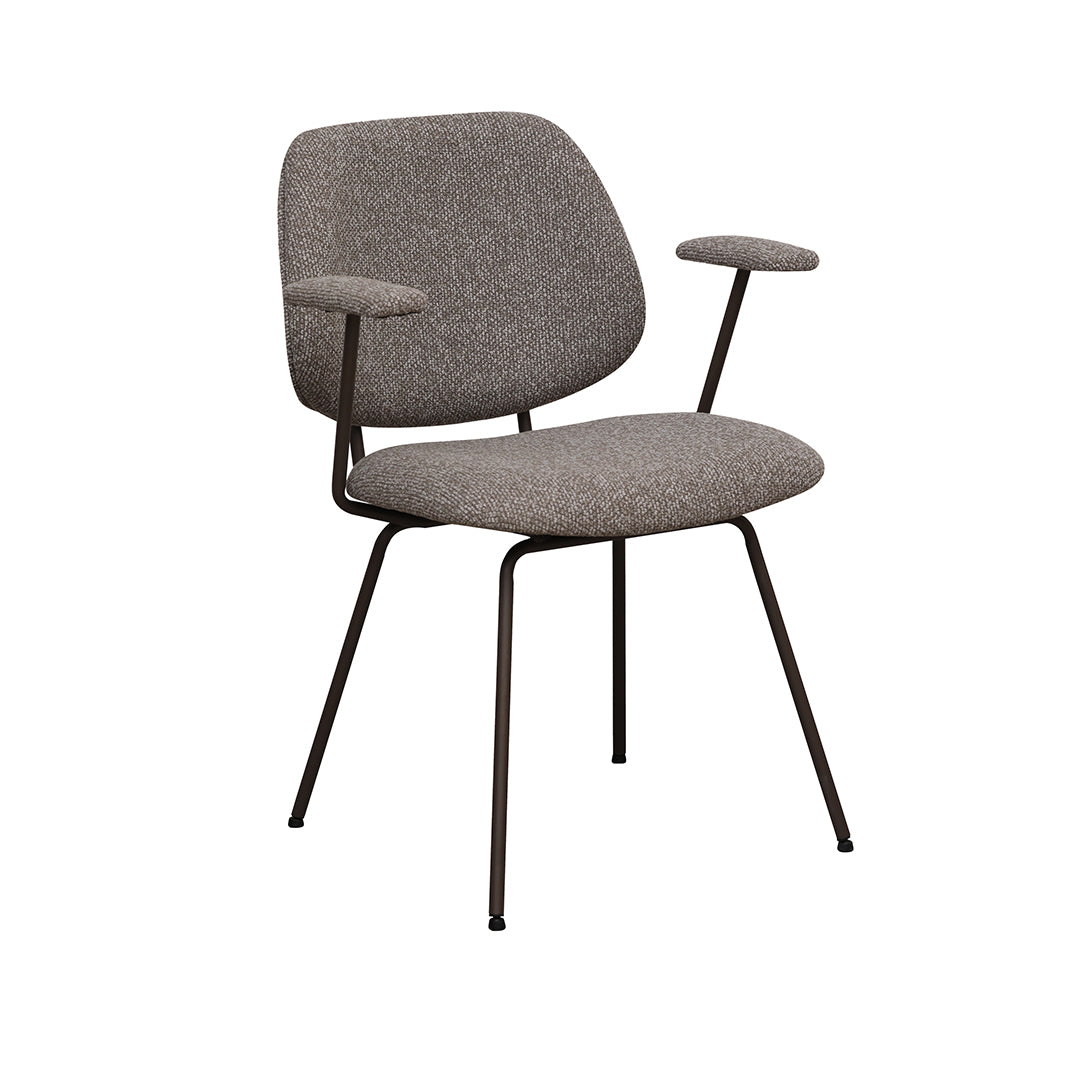 LABEL51 Eetkamerstoel Loreto - Mushroom - Royal Boucle -