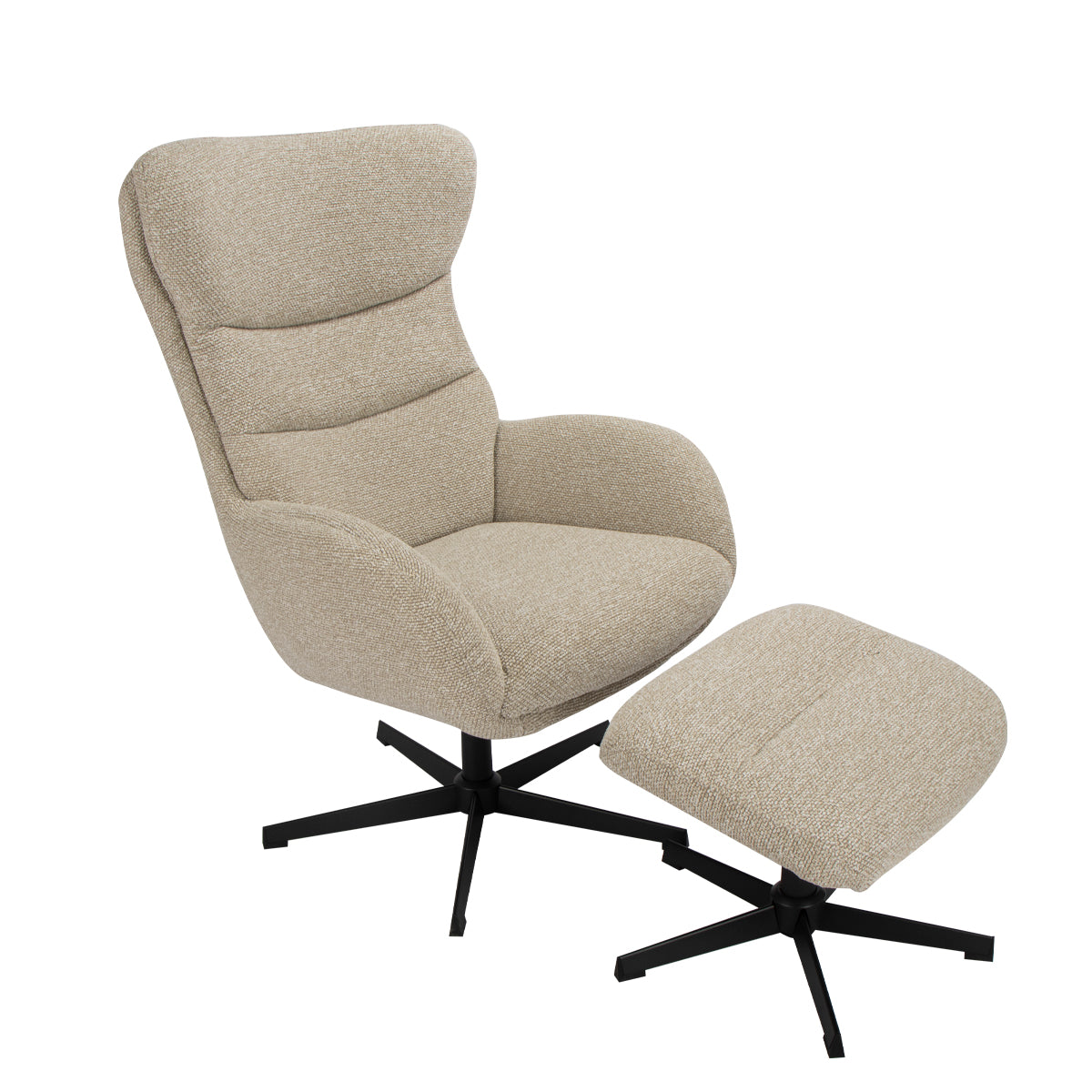 LABEL51 Fauteuil Malmo - Naturel - Royal Boucle - Incl.