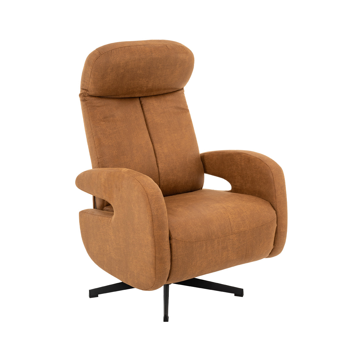 LABEL51 Fauteuil Esbjerg - Cognac - Micro Suede - Manueel