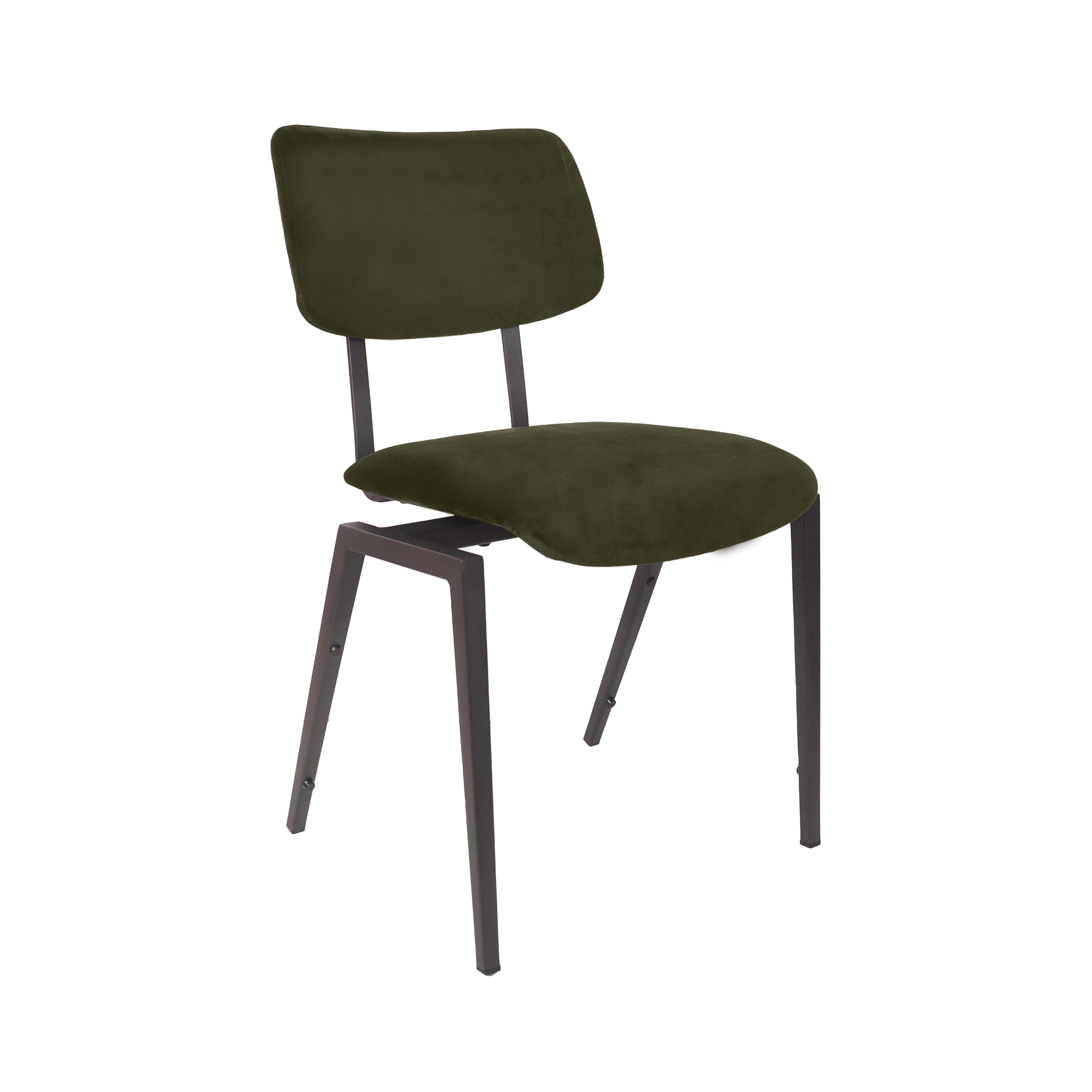 LABEL51 Eetkamerstoel Stapelbaar - Hunter - Fluweel - Zwart