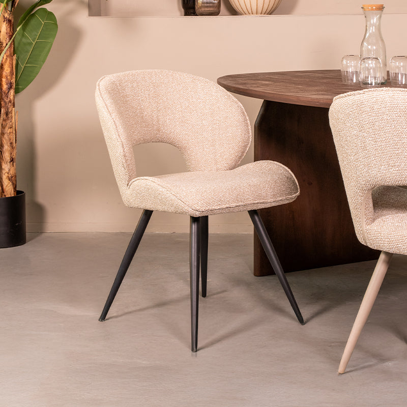 LABEL51 Eetkamerstoel Sakura - Naturel - Royal Boucle -