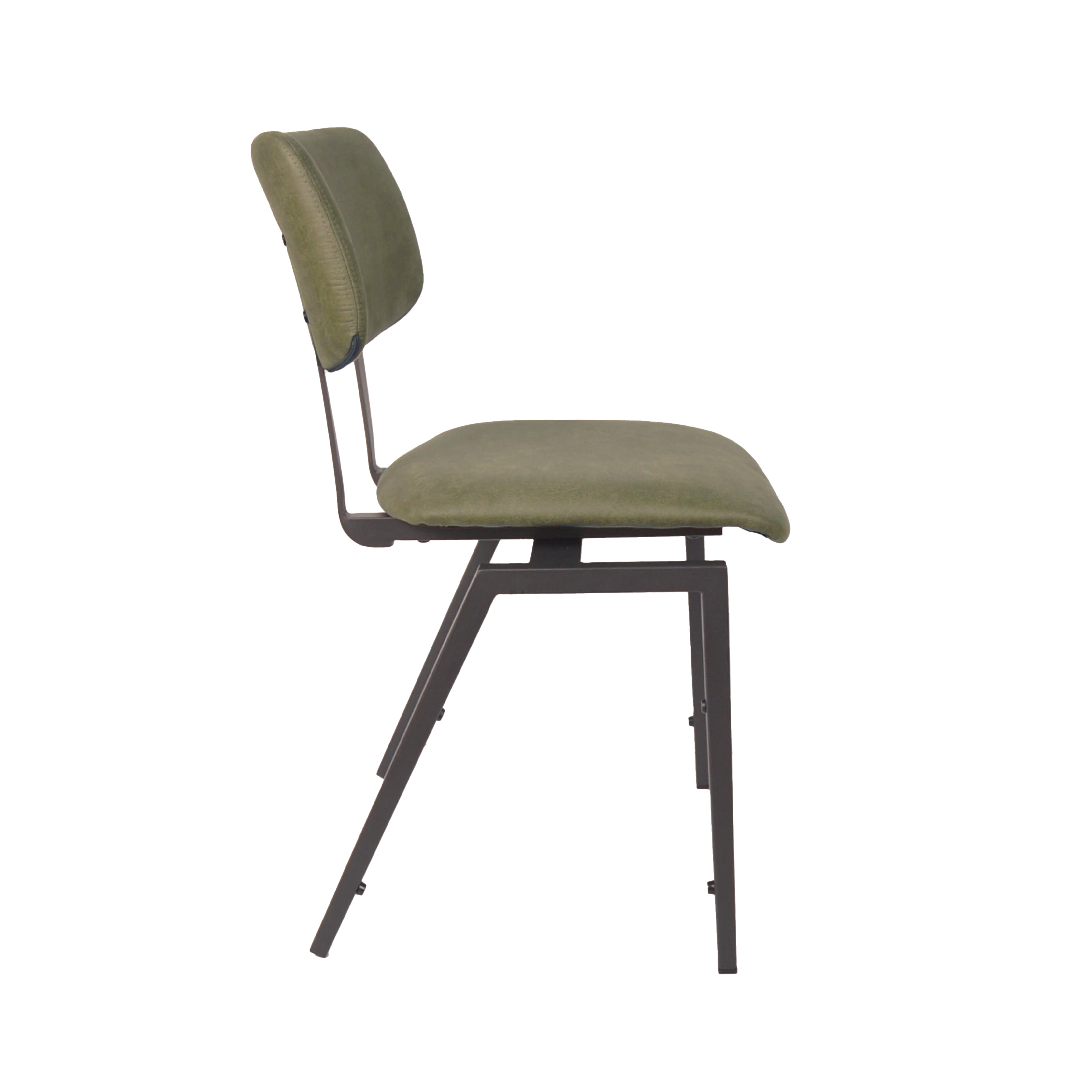 LABEL51 Eetkamerstoel Stapelbaar - Moss - Micro Suede -