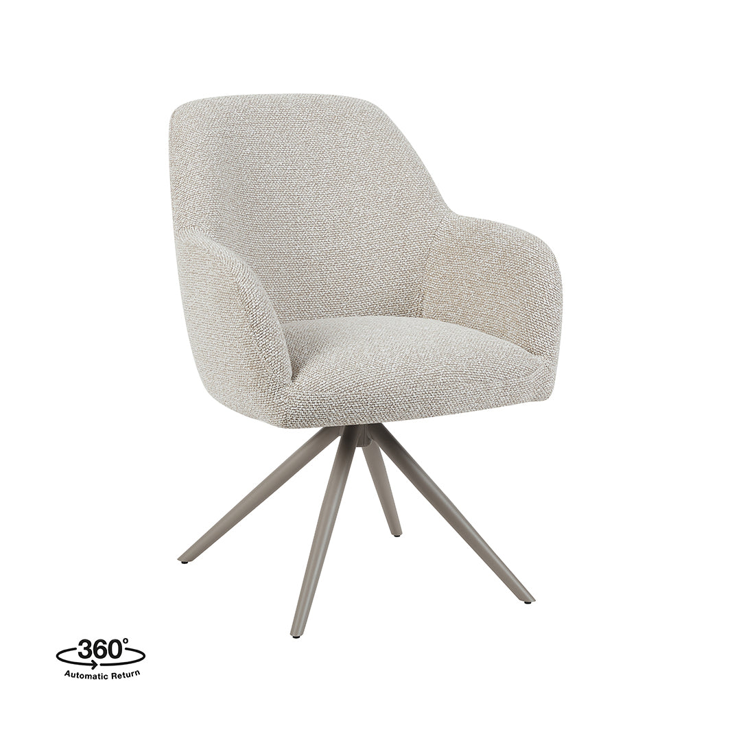 LABEL51 Eetkamerstoel Sayuri - Naturel - Royal Boucle -