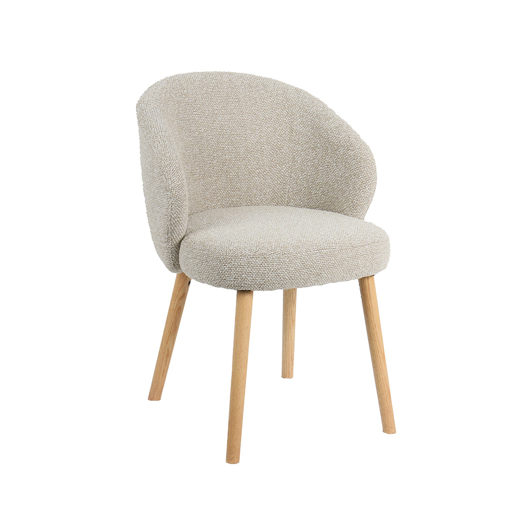 LABEL51 Eetkamerstoel Shiro - Naturel - Royal Boucle -