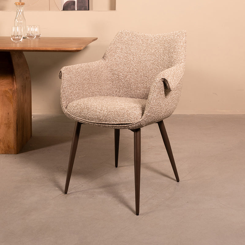 LABEL51 Eetkamerstoel Mirai - Mushroom - Royal Boucle -