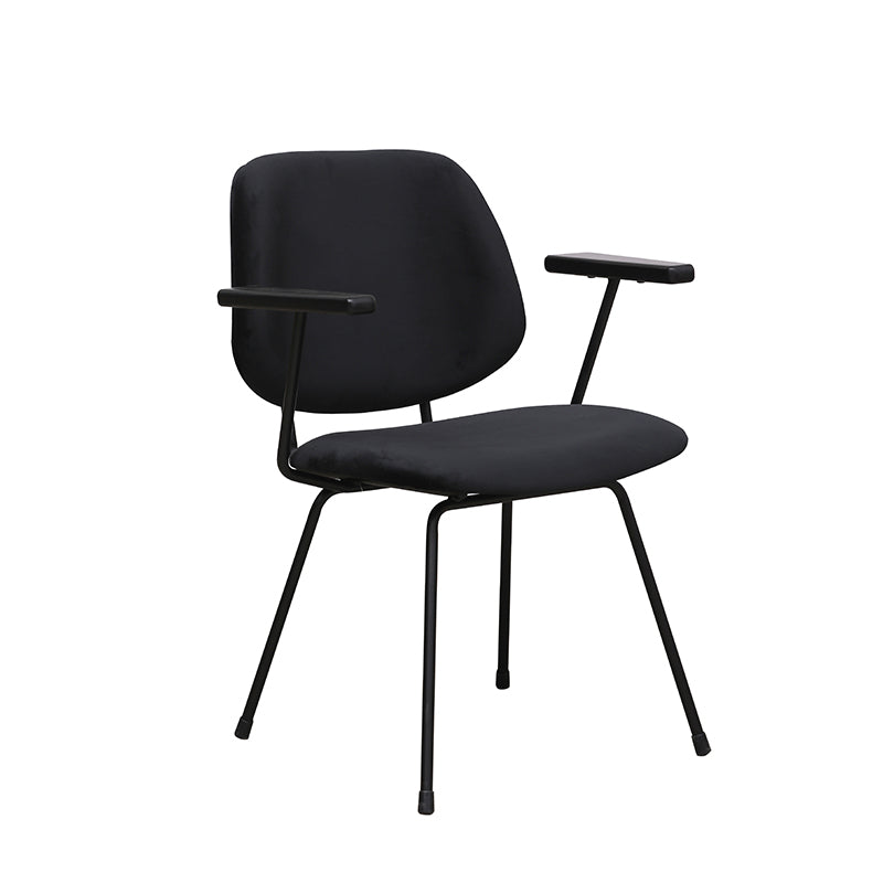 LABEL51 Eetkamerstoel Gastron - Zwart - Fluweel - Zwart